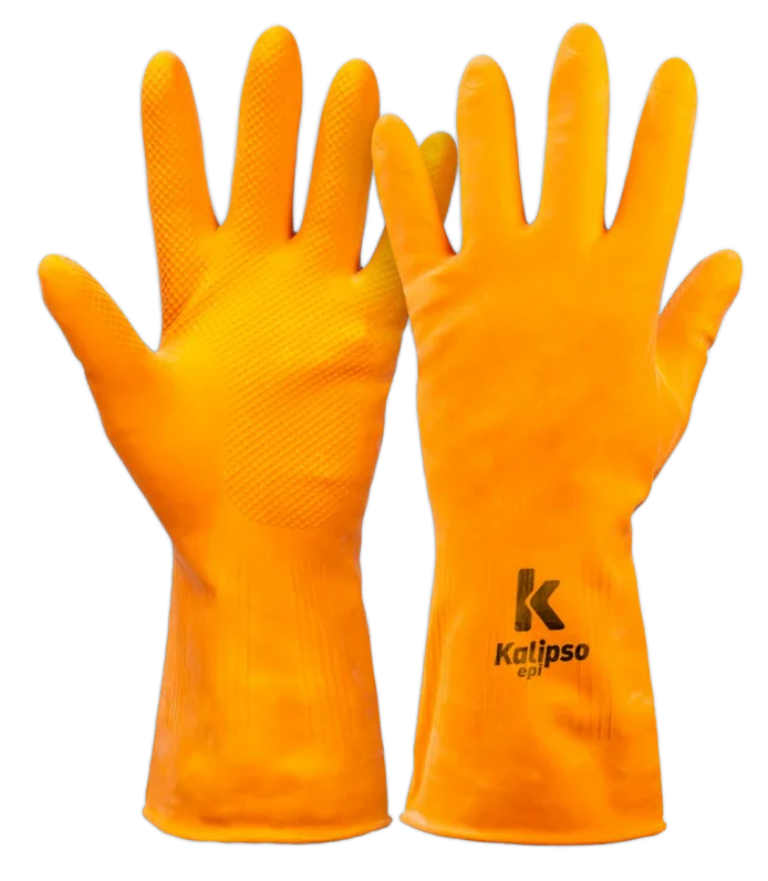 Luva latex orange tam M CA 32499 Kalipso