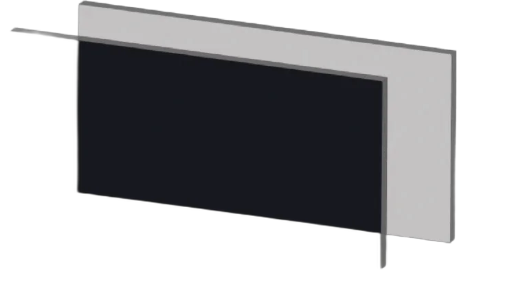 Lente retang. 108 x 51mm ton.10 Kalipso