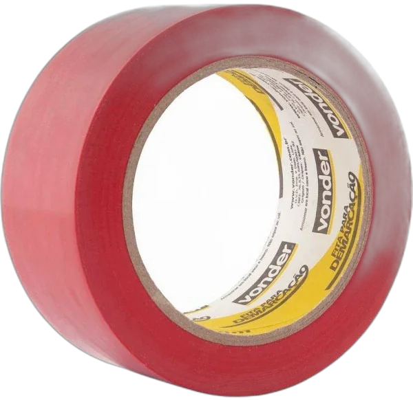 Fita demarcacao vermelha 48MM X 30m Vonder