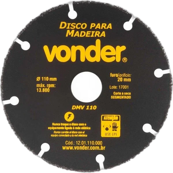 Disco p madeira 110MM DMV110 Vonder