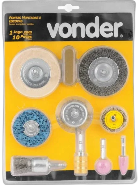 Jogo ponta montada/escova c/12pcs Vonder