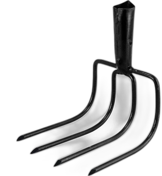 Forcado curvo c 4 dentes s cabo Vonder