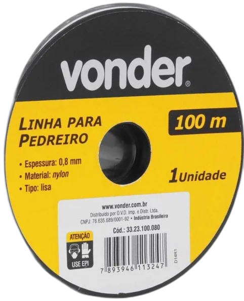 Linha p pedreiro 0,8 mm c 100m Vonder