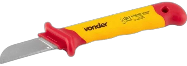 Faca reta para desencapar cabos 7" isolada IEC60900 Vonder