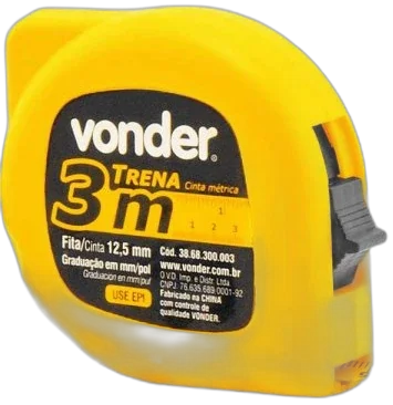 Trena aco 3M X 12,5MM econo. Vonder