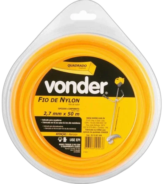 Fio de nylon 3,0MM X 500M quadrado Vonder