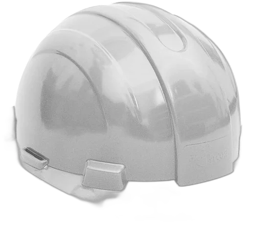 Capacete c carneira teci. CA 25882 cinza Max Plastcor