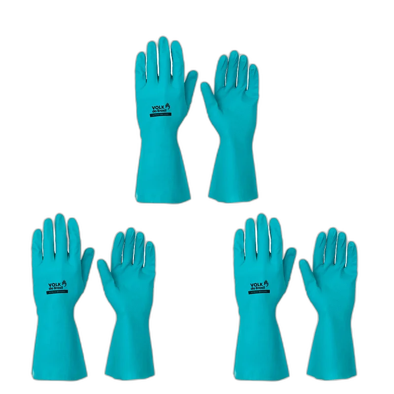 Luva nitrilica azul tam 9 CA 16314 Volk