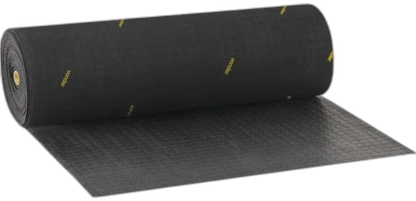 Piso de borracha antiderrapante tipo moeda 3,5mm x 1m preto Vonder