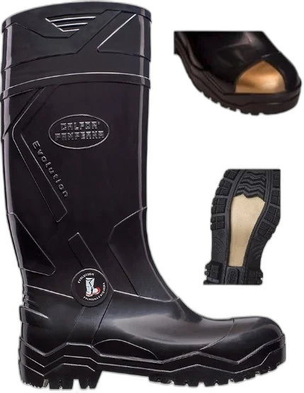 Bota de pvc evolution preta cn longo c forro biq/palmil. aco n.46/47 CA 35400 Calfor