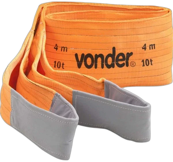 Cinta para elevação de cargas 7:1 8,0m 10,0 tf laranja CE 1080 Vonder